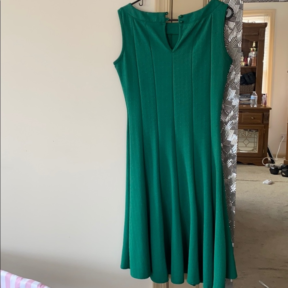 Medium Green flare Midi Dress